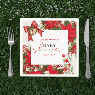 Servilleta De Papel Christmas baby shower festive