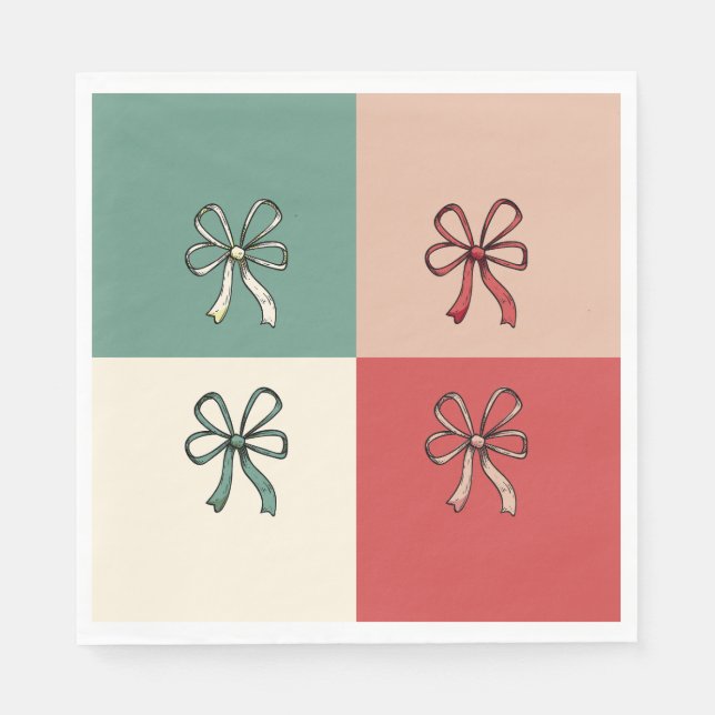 Servilleta De Papel christmas bow conquette (Anverso)