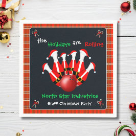 Servilleta De Papel Christmas Bowling Holiday Party