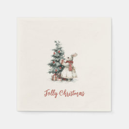 Servilleta De Papel Christmas Cocktail Napkin | Festive Tableware Set
