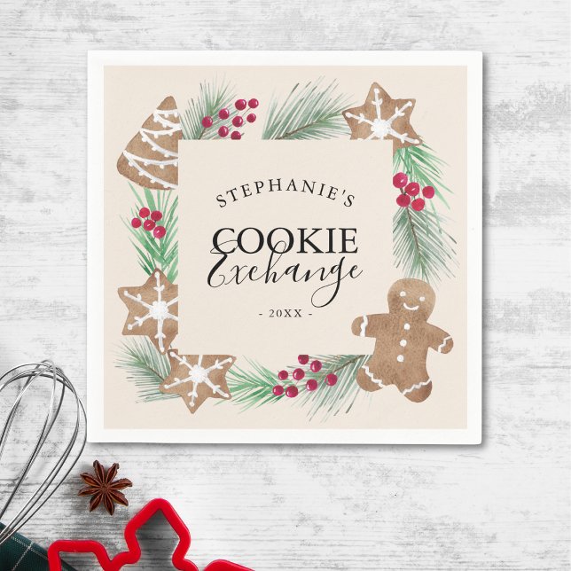 Servilleta De Papel Christmas Cookie Exchange Party (Subido por el creador)