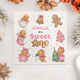 Servilleta De Papel Christmas Cookie Sweet One 1st Birthday Party