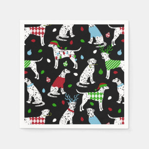 Servilleta De Papel Christmas Dalmatian Napkins