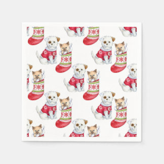 Servilleta De Papel Christmas Dog & Cat