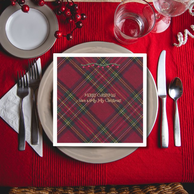 Servilleta De Papel Christmas Festive Red Plaid (Subido por el creador)