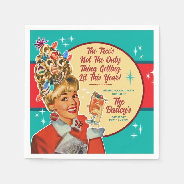 Servilleta De Papel Christmas Getting Lit This Year Cocktail Napkins 1 (Anverso)