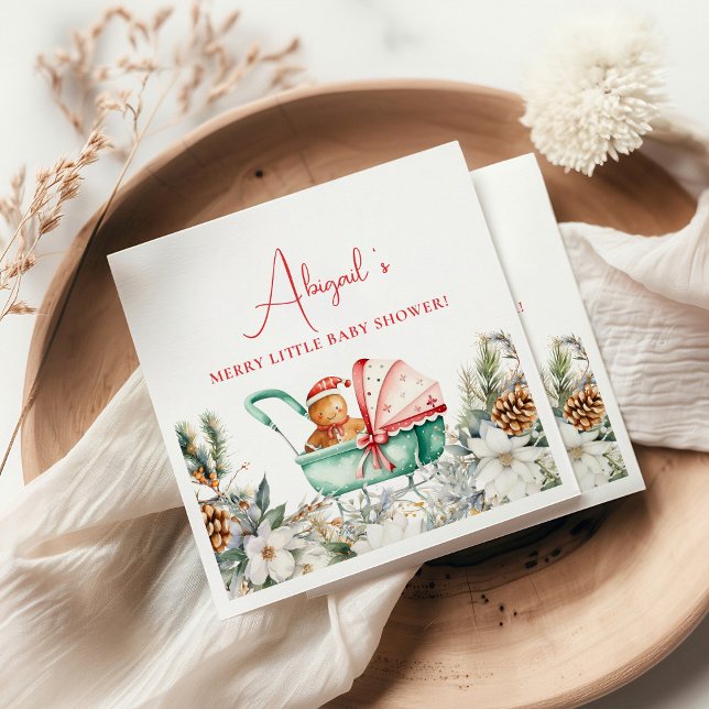 Servilleta De Papel Christmas Gingerbread Baby Shower (Subido por el creador)