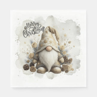 Servilleta De Papel Christmas Gnome Napkins