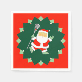 Servilleta De Papel Christmas Holiday Lacrosse Party