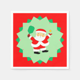 Servilleta De Papel Christmas Holiday Pickleball Party