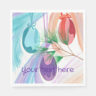 Servilleta De Papel Christmas Ornaments, Custom Paper Napkins