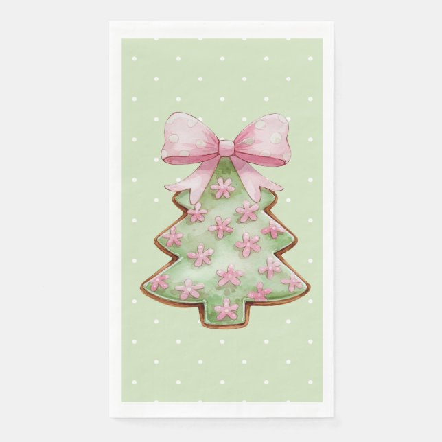 Servilleta De Papel Christmas Paper Guest Napkins (Anverso)