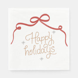 Servilleta De Papel Christmas Paper Napkin with Bold Holiday Symbols