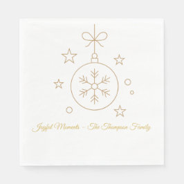 Servilleta De Papel Christmas Paper Napkin with Metallic Foil Accents