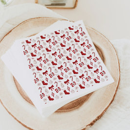 Servilleta De Papel Christmas Paper Napkins Holiday Napkins Red Bow