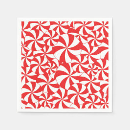 Servilleta De Papel Christmas Party Candy Cane Paper Napkins Red