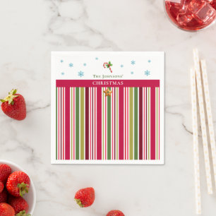 Servilleta De Papel Christmas Striped– Holiday Cooking & Baking Gift