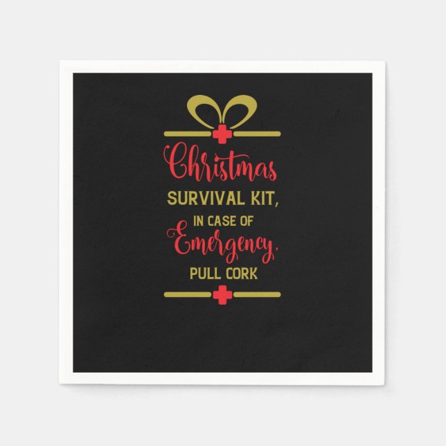 Servilleta De Papel christmas survival kit (Anverso)