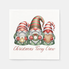 Servilleta De Papel Christmas Tiny Crew Holiday Gnome