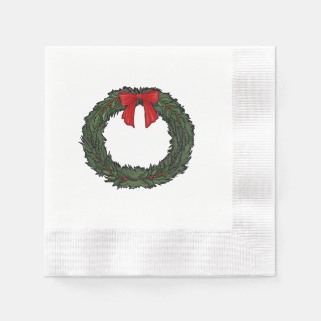 Servilleta De Papel Christmas Wreath Classic (Anverso)