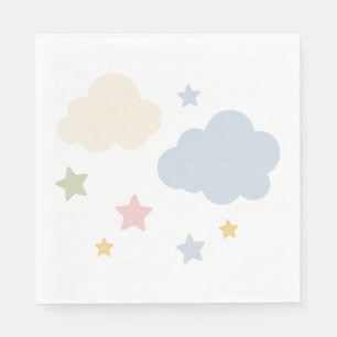Servilleta De Papel Chubascos de Pastel y Cumpleaños de Estrellas para