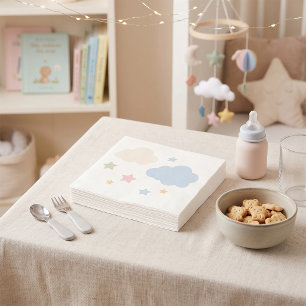 Servilleta De Papel Chubascos de Pastel y Cumpleaños de Estrellas para
