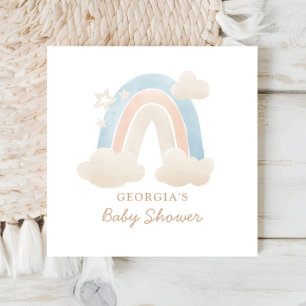 Servilleta De Papel Chubasquero de arcoíris de acuarela para Baby Show