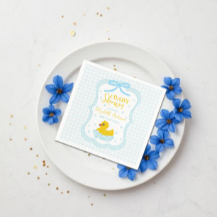 Servilleta De Papel Chubasquero de lunares para baby shower de niño