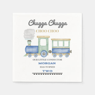 Servilleta De Papel Chugga Choo, el segundo cumpleaños del niño, tren