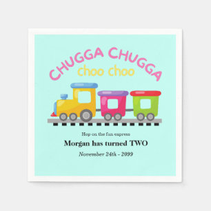 Servilleta De Papel Chugga Choo Tren Personalizado Temático Segundo Cu