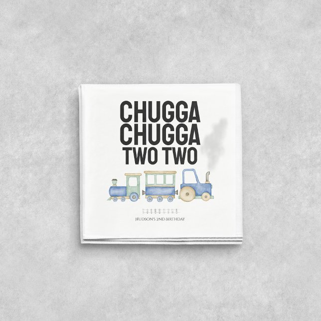 Servilleta De Papel Chugga Chugga dos | 2.º cumpleaños | Napkins (Subido por el creador)