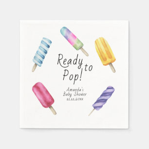 Servilleta De Papel Chupachups de acuarela Baby shower