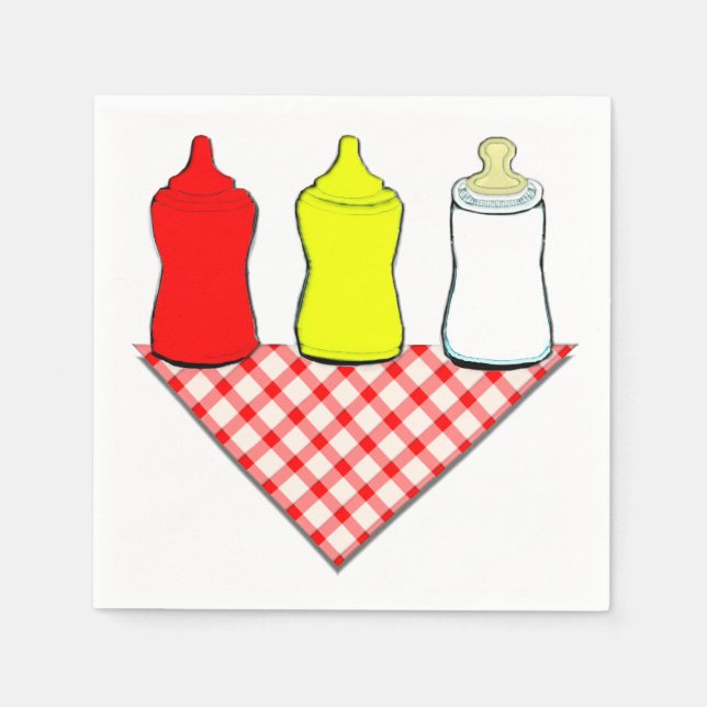 Servilleta De Papel Chupada de BBQ para bebé (Anverso)