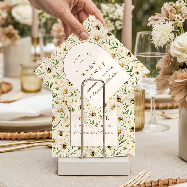 Servilleta De Papel Chupete de abeja neutral para baby shower (Subido por el creador)