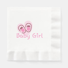 Servilleta De Papel Chupete de Bebé Niña Zapatos Rosados