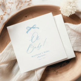Servilleta De Papel Chupete de niño elegante de lazo azul