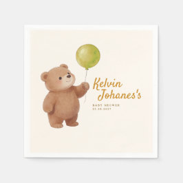 Servilleta De Papel Chupete de osito de peluche Baby Shower