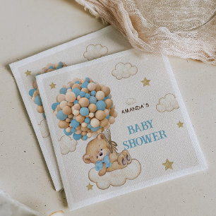 Servilleta De Papel Chupete de oso azul Baby Shower