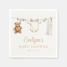 Chupete de ropa boho para baby shower sin género