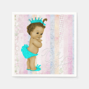 Servilleta De Papel Chupete Lluvia de Colores Baby Shower