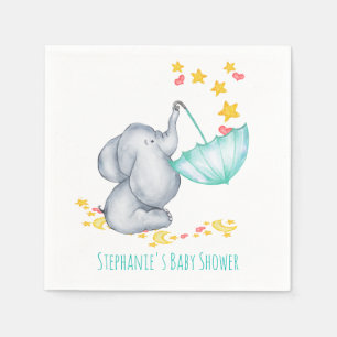 Servilleta De Papel Chupeteando Elefante Atrapando Estrellas Fugaces B