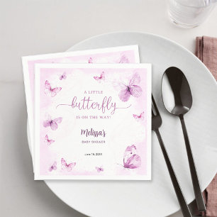 Servilleta De Papel Chupetón de Mariposa Baby Shower