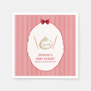 Servilleta De Papel Chupinada asiática de arco moderno rojo para baby 