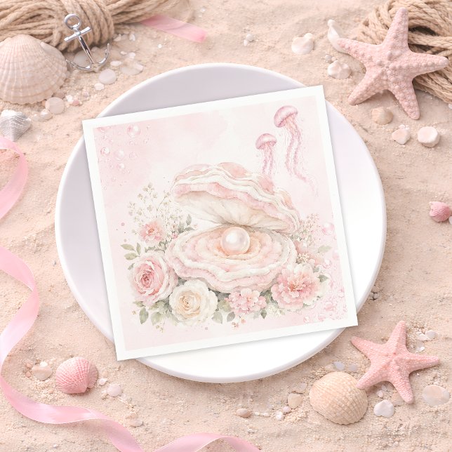 Servilleta De Papel Chupinada de Baby Shower Bajo el Mar (Subido por el creador)