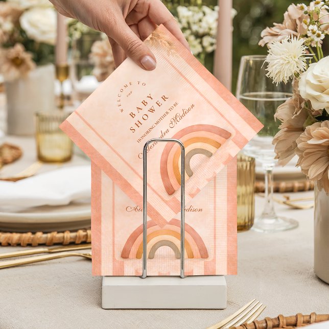 Servilleta De Papel Chupinada de bebé Boho Arcoíris del Desierto Cálid (Subido por el creador)