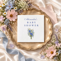 Chupinada de bebé de flor silvestre azul