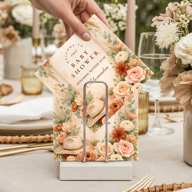 Servilleta De Papel Chupinada de bebé floral boho occidental (Subido por el creador)