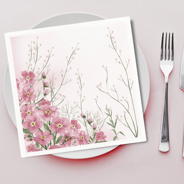 Servilleta De Papel Chupinada de bebé floral rosa de primavera (Subido por el creador)