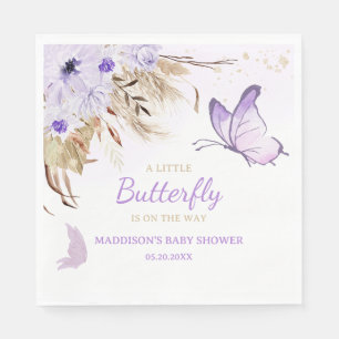 Servilleta De Papel Chupinada de Bebé Mariposa Floral