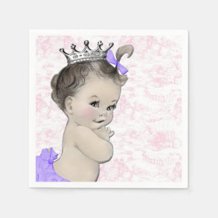 Servilleta De Papel Chupinada de bebé rosa y morado